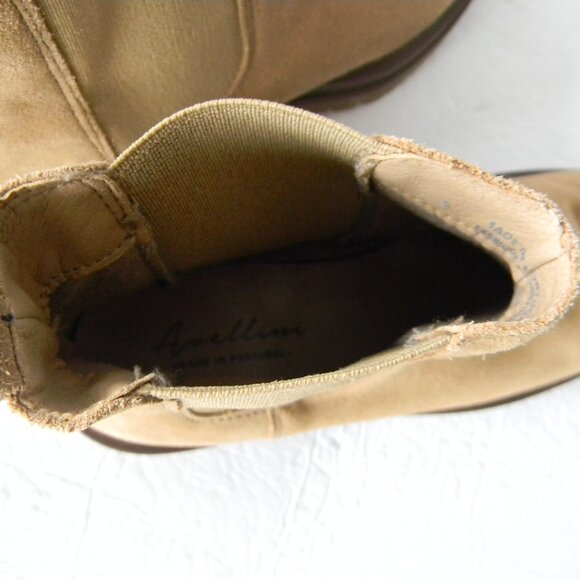 Avellini  Made in Portugal Suede Leather Lug Chelsea Sole Boots Sz 41 - Picture 6 of 6